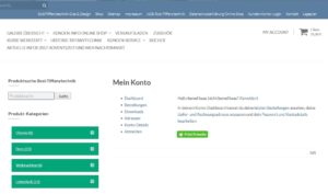 Kundenlogin Mein Konto im Frontend